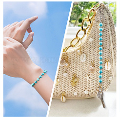 2шт брелок из синтетической бирюзы&nbsp;HJEW-SC0002-27A