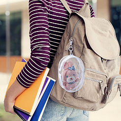 2 шт. 2-цветные прозрачные пластиковые пакеты для хранения на молнии&nbsp;ABAG-FH0001-16B