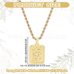 1шт латунные подвески с кубическим цирконием ожерелья&nbsp;NJEW-LP0001-46F-G