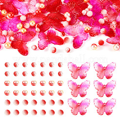 100 шт. 4 стиля акриловые с пластиковыми бусинами&nbsp;OACR-TA0002-88