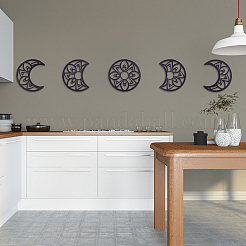 Полые деревянные настенные украшения&nbsp;AJEW-WH0323-36B-03