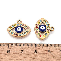 Подвески из нержавеющей стали 304 со стразами&nbsp;STAS-N110-52B-G