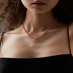 20 шт. 2 мм плоский шнур из искусственной замши для изготовления ожерелья с фурнитурой&nbsp;NJEW-LP0007-08B