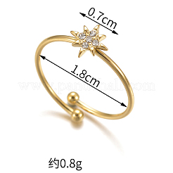 Кольца-манжеты из нержавеющей стали 304 со стразами для женщин&nbsp;FS-WGC8D6E-02