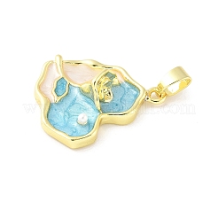 Латунь эмаль подвески&nbsp;KK-Z101-09G-C01