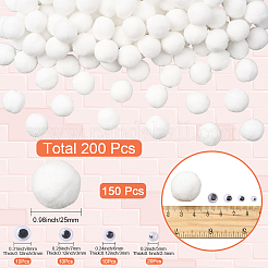 150шт полиэстеровый помпон-шар&nbsp;DIY-SC0031-33F
