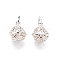 925 серебряная подвеска-шар с полым цветком и круглым шаром&nbsp;STER-T007-83S