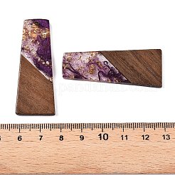 Подвески из непрозрачной смолы и ореха&nbsp;RESI-T058-04E