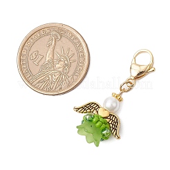 Подвесные украшения в виде цветочного ангела из стекла и акрила&nbsp;HJEW-MZ00242-04