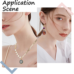 40 шт. подвеска-кабошон из нержавеющей стали 304&nbsp;STAS-BBC0006-24B-G