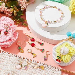 Эмалевые подвески из сплава с фруктами замковые маркеры петель&nbsp;AJEW-PH01458