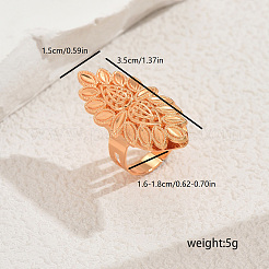 Геометрические листовые металлические регулируемые открытые манжеты для женщин&nbsp;KB1739