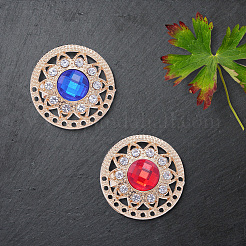 2 шт. 2-цветные зажимы для галстука со стразами из сплава&nbsp;FIND-CY0001-38B