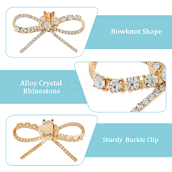 4 шт. 2 стиля бант сплав кристалл горный хрусталь украшения для обуви&nbsp;FIND-HS0002-07G