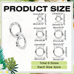 24шт 6 стиля пружинные кольца из цинкового сплава&nbsp;FIND-ME0002-10