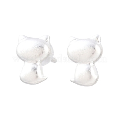 925 стерлингового серебра серьги стержня&nbsp;EJEW-C176-01B-MS