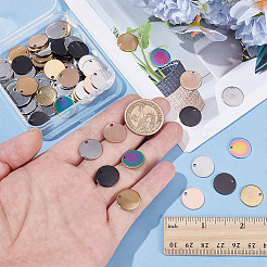 100 шт. 5-х цветные подвески из нержавеющей стали 304&nbsp;STAS-AR0002-60