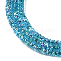 Стеклянные бусины с гальваническим покрытием &nbsp;X-GLAA-Q105-03G