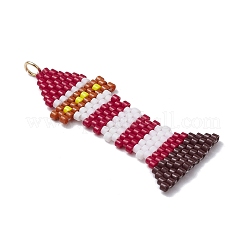 Подвески-маяки из стеклянного бисера miyuki&nbsp;PALLOY-MZ00626