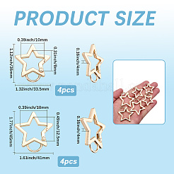 8шт 2 стиля пружинные кольца из цинкового сплава&nbsp;FIND-SP0003-83KCG