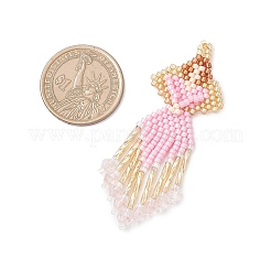 Подвески-ангелы из стеклянных бисеров&nbsp;PALLOY-MZ0089296-03