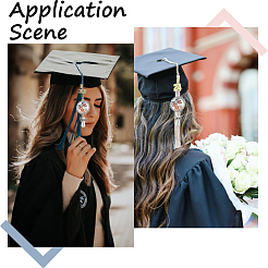 Ангел и плоская круглая латунная шапочка со стразами&nbsp;HJEW-SP00003