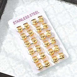 Серьги-кольца из нержавеющей стали 304 с эффектом полировки&nbsp;EJEW-M001-29B-G