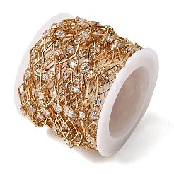 Цепи ручной работы из латуни с прозрачными кубическими циркониями в форме ромба&nbsp;CHC-G027-01G