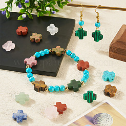 22шт 11 стиля натуральных и синтетических бусин из смешанных драгоценных камней&nbsp;G-TA0002-52