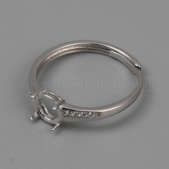 925 регулируемая фурнитура для колец из стерлингового серебра RJEW-WH0004-63P