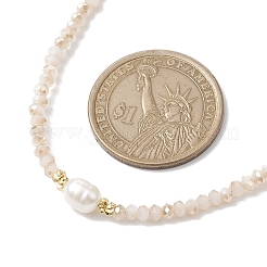 Стеклянные бусы с жемчужными ожерельями&nbsp;NJEW-JN04682-03