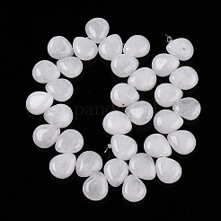 Бусины из натурального белого нефрита&nbsp;G-T138-115