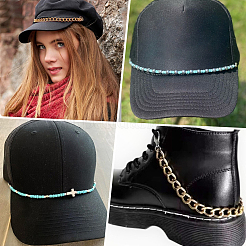 8 шт. 8 стиля: синтетический бирюзовый крест&nbsp;HJEW-SC0002-39