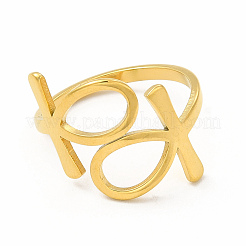 Ионное покрытие (ip) 304 нержавеющая сталь feminie sign открытое кольцо-манжета для женщин&nbsp;RJEW-B027-01G