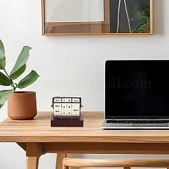 Деревянный вращающийся вечный календарь с датой&nbsp;AJEW-WH0696-108