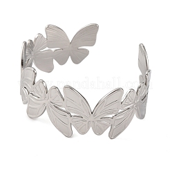 Браслеты-манжеты из нержавеющей стали 304 для женщин&nbsp;BJEW-D048-04P