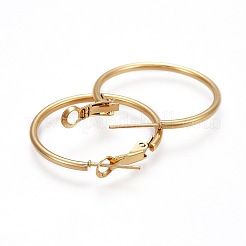 201 серьги-кольца из нержавеющей стали&nbsp;LS-EJEW-F188-24G-A