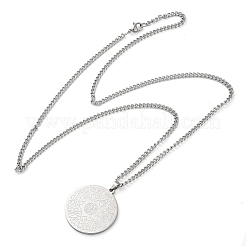 Не тускнеющие ожерелья из нержавеющей стали 304 с подвесками в виде панцирной цепи&nbsp;NJEW-H034-08P