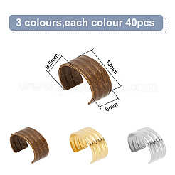 120 шт. 3-х цветные латунные складные обжимные наконечники&nbsp;KK-WR0001-06