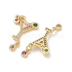 Латунные микро проложить кубического циркония подвески&nbsp;KK-C252-12G