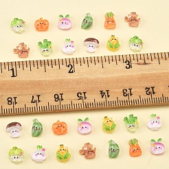 100 шт. 10 стиля мультяшных прозрачных смоляных кабошонов&nbsp;CRES-FS0001-20