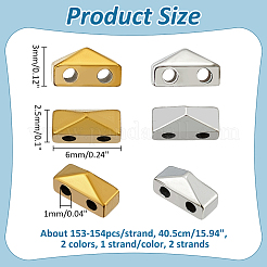2 нити 2-х цветных гальванизированных синтетических немагнитных гематитовых бусин&nbsp;G-NB0005-39