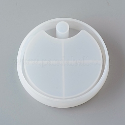 Круглый многослойный вращающийся ящик для хранения diy 4 отсеков&nbsp;LS-AJEW-D046-16B