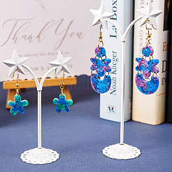 2 шт. 2 Молды для сережек-подвесок в виде гриба и листа из силикона&nbsp;DIY-TA0005-43