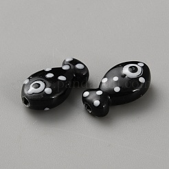 Фарфоровые бусины ручной работы&nbsp;PORC-WH20001-02E