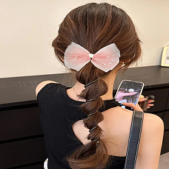 4 шт. 4-х цветные заколки для волос из полиэстера с бантом из кожи аллигатора&nbsp;PHAR-LP0002-38