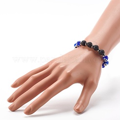 Стрейч-браслеты ручной работы с дурным глазом лэмпворк из бусин&nbsp;BJEW-JB06466-01