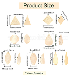 42шт 7 латунные подвески&nbsp;KK-DC0002-16