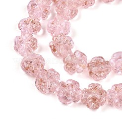 Светящиеся стеклянные бусины ручной работы из золотой фольги&nbsp;FOIL-N029-01B