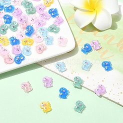 80шт полупрозрачные кабошоны из смолы&nbsp;RESI-YW0005-77